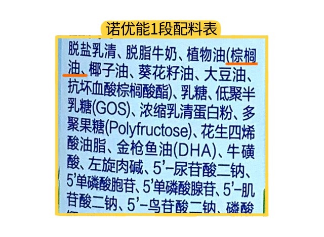 諾優能1段配料表