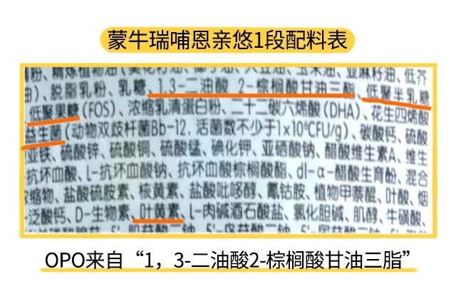 蒙牛瑞哺恩親悠1段配料表