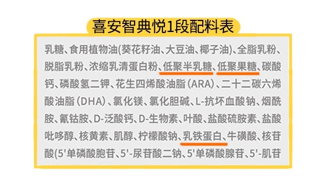 喜安智典悅1段配料表