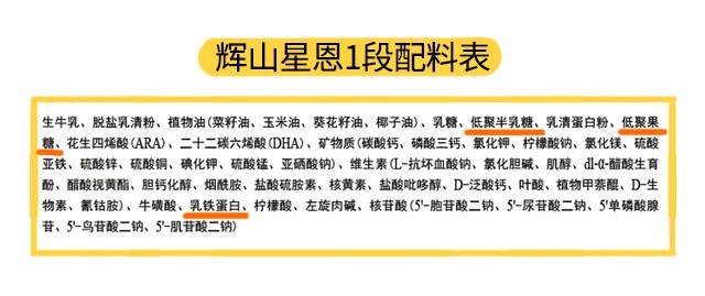 輝山星恩1段配料表