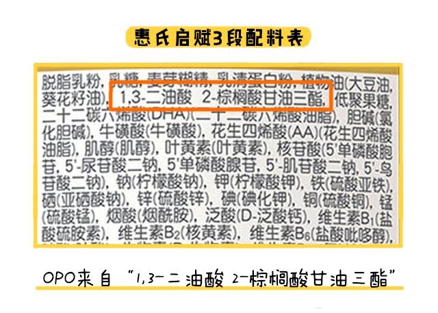 惠氏啟賦3段配料表