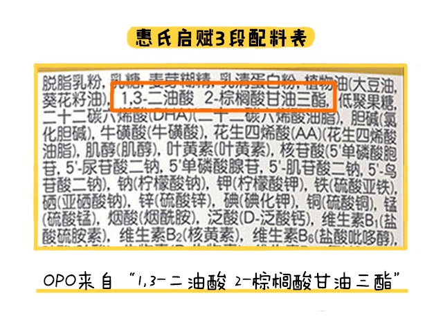 惠氏啟賦3段配料表