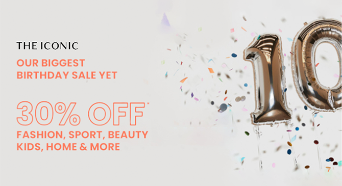 THE ICONIC10周年折扣活動(dòng)專場,精選商品7折優(yōu)惠!