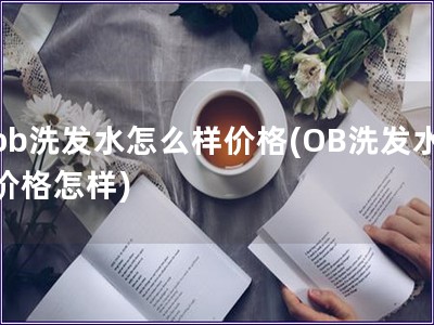 ob洗發水怎么樣價格(OB洗發水價格怎樣)