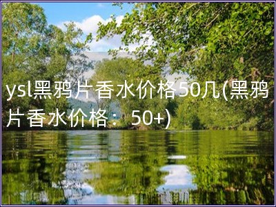 ysl黑鴉片香水價格50幾(黑鴉片香水價格：50+)