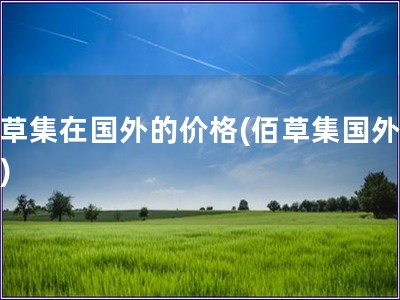 佰草集在國外的價格(佰草集國外價格)