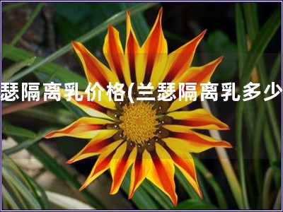 蘭瑟隔離乳價格(蘭瑟隔離乳多少錢)