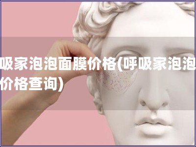 呼吸家泡泡面膜價格(呼吸家泡泡面膜價格查詢)