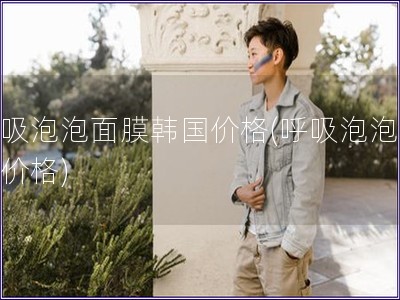 呼吸泡泡面膜韓國價格(呼吸泡泡面膜價格)