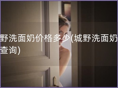 城野洗面奶價格多少(城野洗面奶價格查詢)