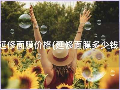 延修面膜價格(延修面膜多少錢)