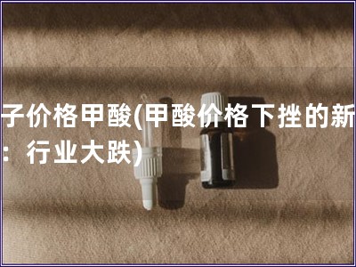 影子價格甲酸(甲酸價格下挫的新標題：行業大跌)