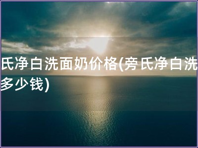 旁氏凈白洗面奶價格(旁氏凈白洗面奶多少錢)