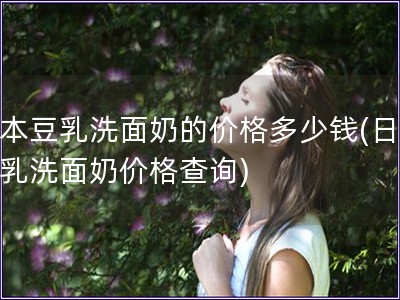 日本豆乳洗面奶的價格多少錢(日本豆乳洗面奶價格查詢)