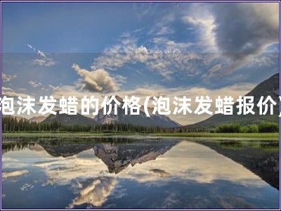 泡沫發(fā)蠟的價(jià)格(泡沫發(fā)蠟報(bào)價(jià))