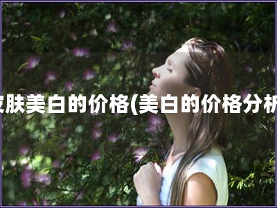 皮膚美白的價格(美白的價格分析)