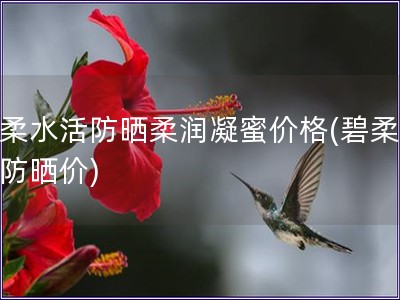 碧柔水活防曬柔潤凝蜜價格(碧柔凝蜜防曬價)