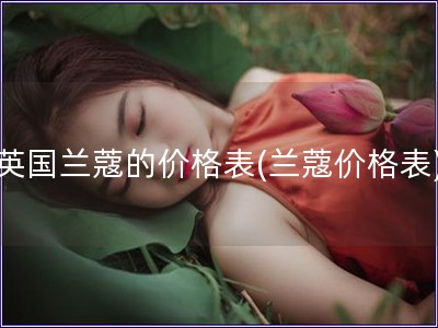 英國蘭蔻的價格表(蘭蔻價格表)