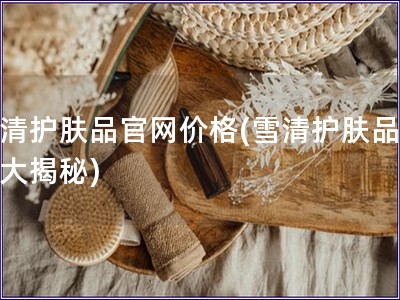 雪清護膚品官網價格(雪清護膚品價格大揭秘)