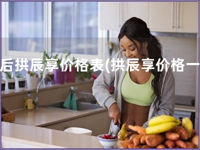 韓后拱辰享價格表(拱辰享價格一覽)