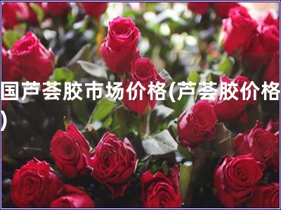 韓國蘆薈膠市場價格(蘆薈膠價格分析)