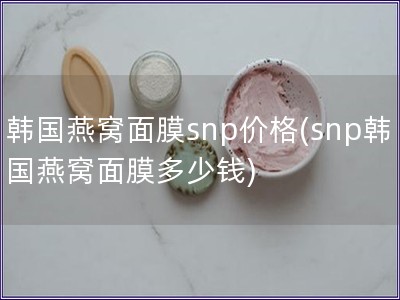 韓國燕窩面膜snp價格(snp韓國燕窩面膜多少錢)