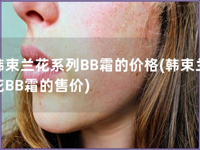 韓束蘭花系列BB霜的價格(韓束蘭花BB霜的售價)